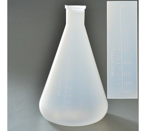 Колба коническая 2000мл., горл.34/35 ,с/дел., без пробки, п/п, Kartell, уп.4шт Колба коническая 2000мл., горл.34/35 ,с/дел., без пробки, п/п, Kartell, уп.4шт