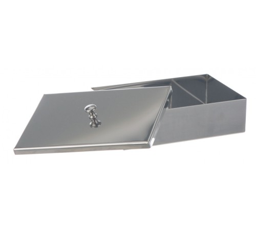 Лоток Bochem для инструментов с крышкой с ручкой, размеры 220x150x50, нержавеющая сталь Лоток Bochem для инструментов с крышкой с ручкой, размеры 220x150x50, нержавеющая сталь